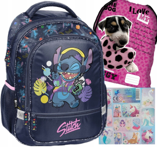 Lilo and Stitch Paso viackomorový školský batoh Shades of purple, Shades of blue, Multicolor 19 l